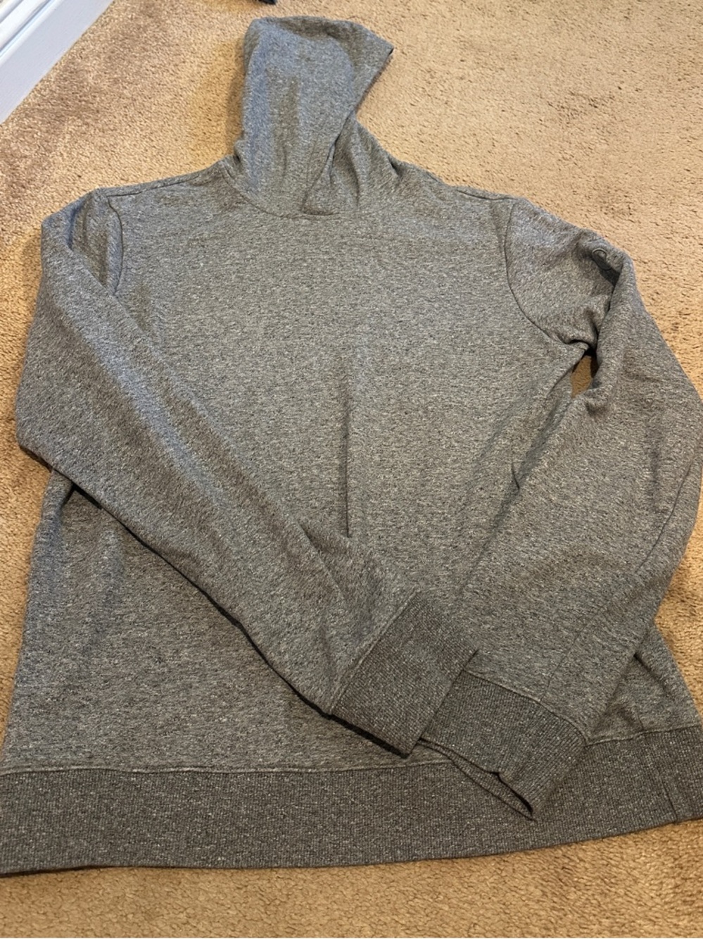 Men's Lightweight Gray Crewneck Hoodie Sweater